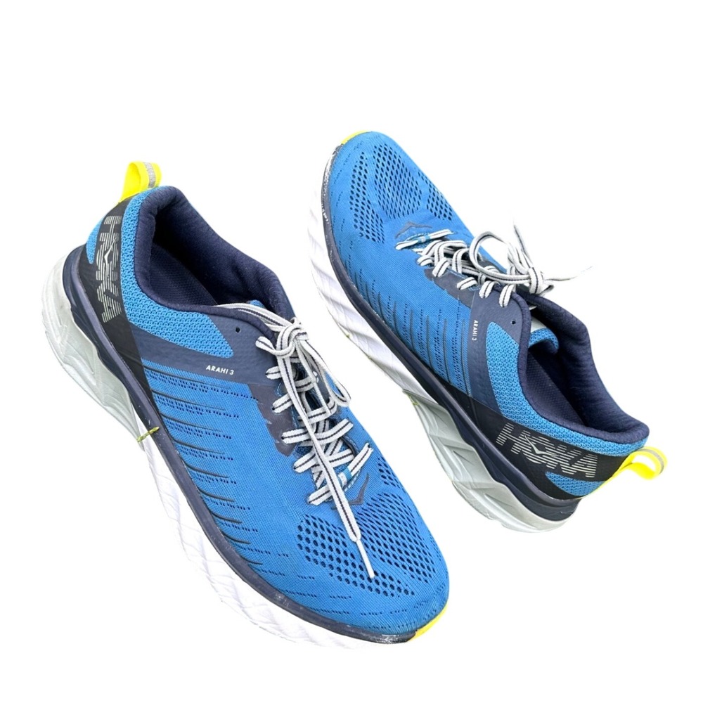 Hoka Arahi‎ 3 Men's Athletic Shoes Size 10.5 Blue Running Sneakers